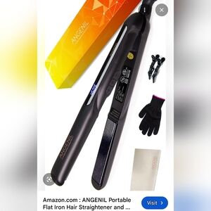 ANGENIL Black Hair Straightener Flat Iron